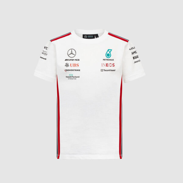 Playera Mercedes AMG Petronas 2023 Blanca Fórmula entre Amigos