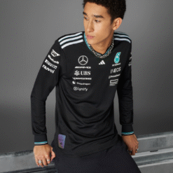 Playera Manga Larga Mercedes AMG F1 2025 Negra Piloto