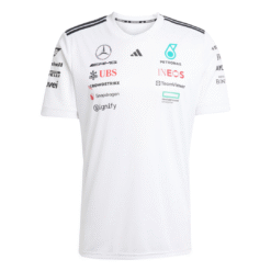 Playera Mercedes AMG F1 2025 Blanca Fan