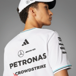Playera Mercedes AMG F1 2025 Blanca Piloto