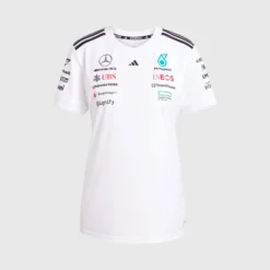 Playera Mercedes AMG F1 2025 Blanca Mujer
