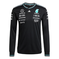 Playera Manga Larga Mercedes AMG F1 2025 Negra Piloto