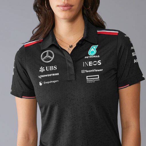 Polo Mercedes F1 2024 Negra Mujer