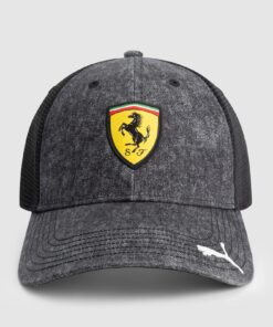 Gorra Ferrari 2025 Trucker Gris Asfalto