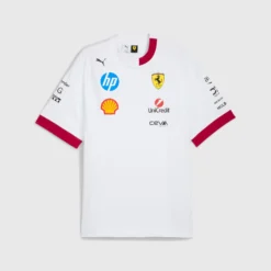 Playera Ferrari F1 2025 Oversize Blanca