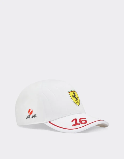 Gorra Charles Leclerc 2025 Blanca