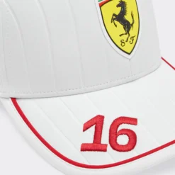 Gorra Charles Leclerc 2025 Blanca