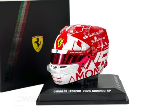 Casco Charles Leclerc GP Mónaco 2024 Escala 1:5