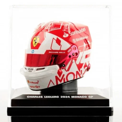 Casco Charles Leclerc GP Mónaco 2024 Escala 1:5