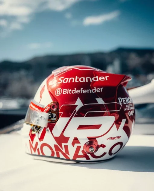 Casco Charles Leclerc GP Mónaco 2024 Escala 1:5