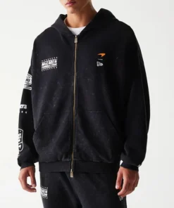Chamarra McLaren X New Era 2025 Negra Oversize