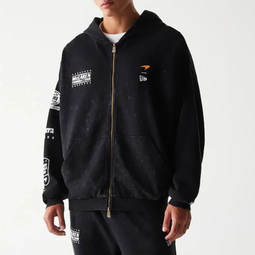 Chamarra McLaren X New Era 2025 Negra Oversize