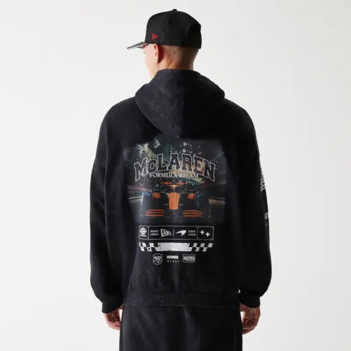 Chamarra McLaren X New Era 2025 Negra Oversize