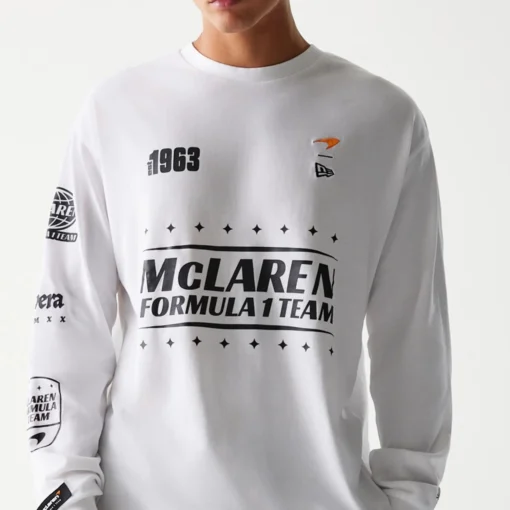Playera Manga Larga McLaren X New Era 2025 Blanca