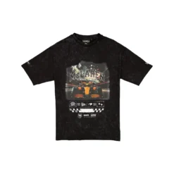 Playera McLaren X New Era 2025 Washed Negra Oversize