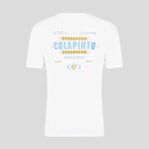 Playera Franco Colapinto 2025 Fanwear Blanca