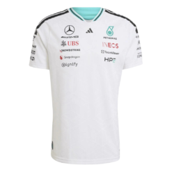 Playera Mercedes AMG F1 2026 Blanca Piloto
