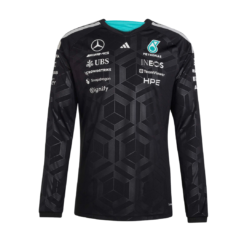 Playera Mercedes AMG F1 2026 Manga Larga Negra Fan