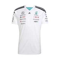 Playera Mercedes AMG F1 2026 Blanca Fan