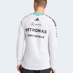 Playera Mercedes AMG F1 2026 Manga Larga Blanca Piloto