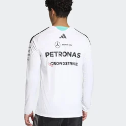 Playera Mercedes AMG F1 2026 Manga Larga Blanca Fan