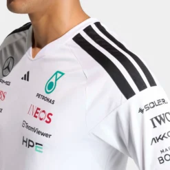 Playera Mercedes AMG F1 2026 Manga Larga Blanca Fan