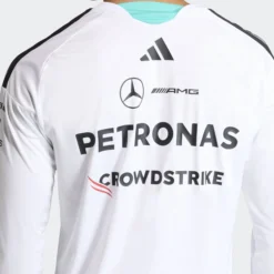 Playera Mercedes AMG F1 2026 Manga Larga Blanca Fan