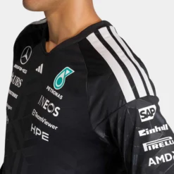 Playera Mercedes AMG F1 2026 Manga Larga Negra Fan