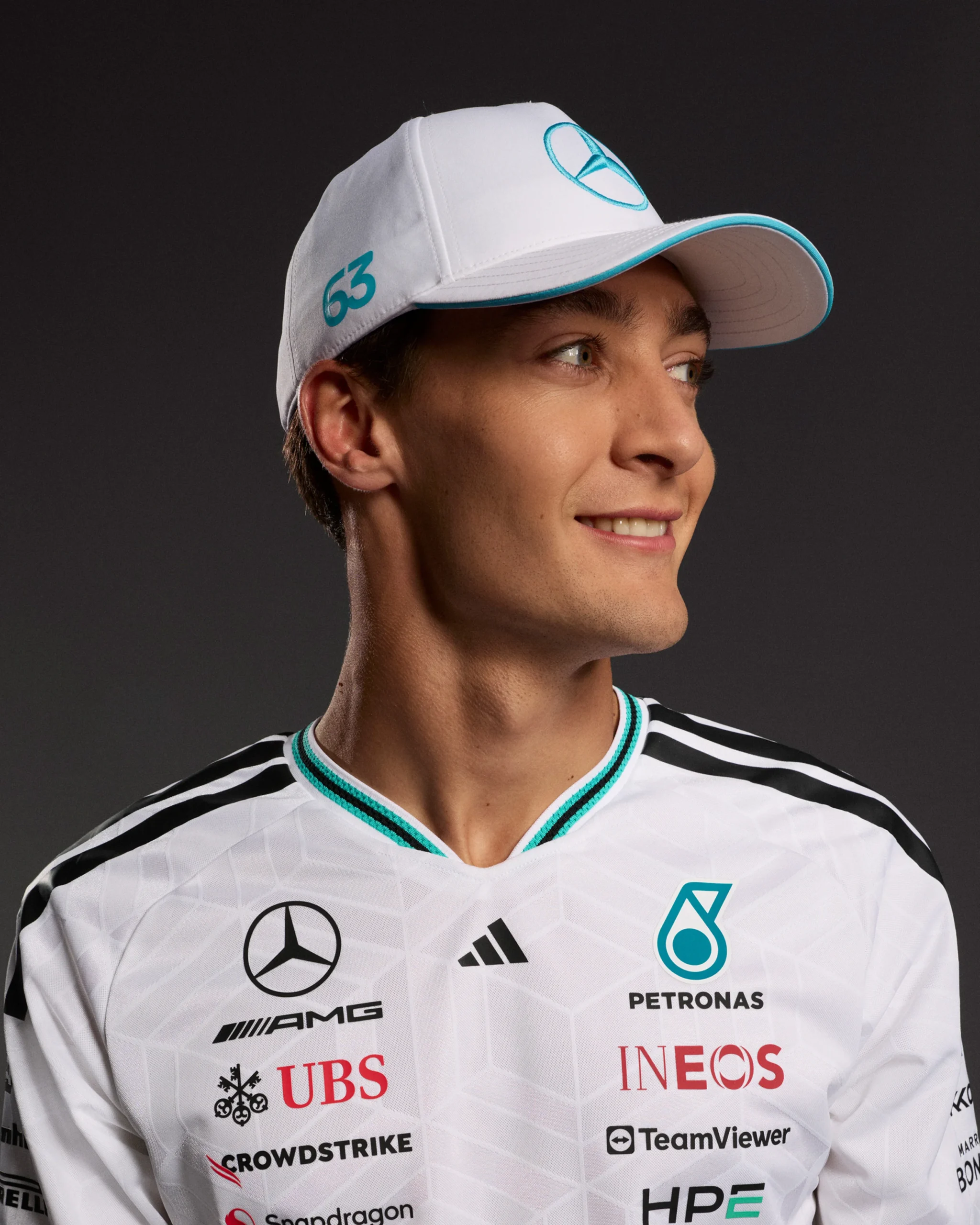 Gorra George Russell 2026 Blanca