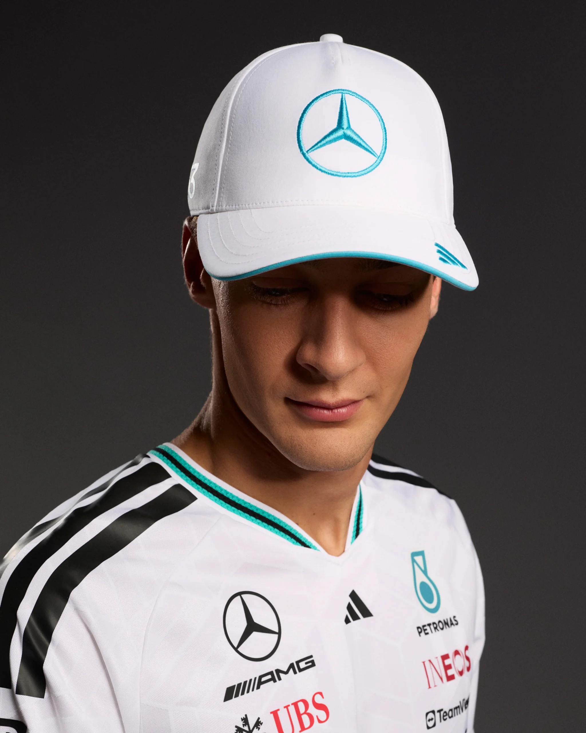 Gorra George Russell 2026 Blanca